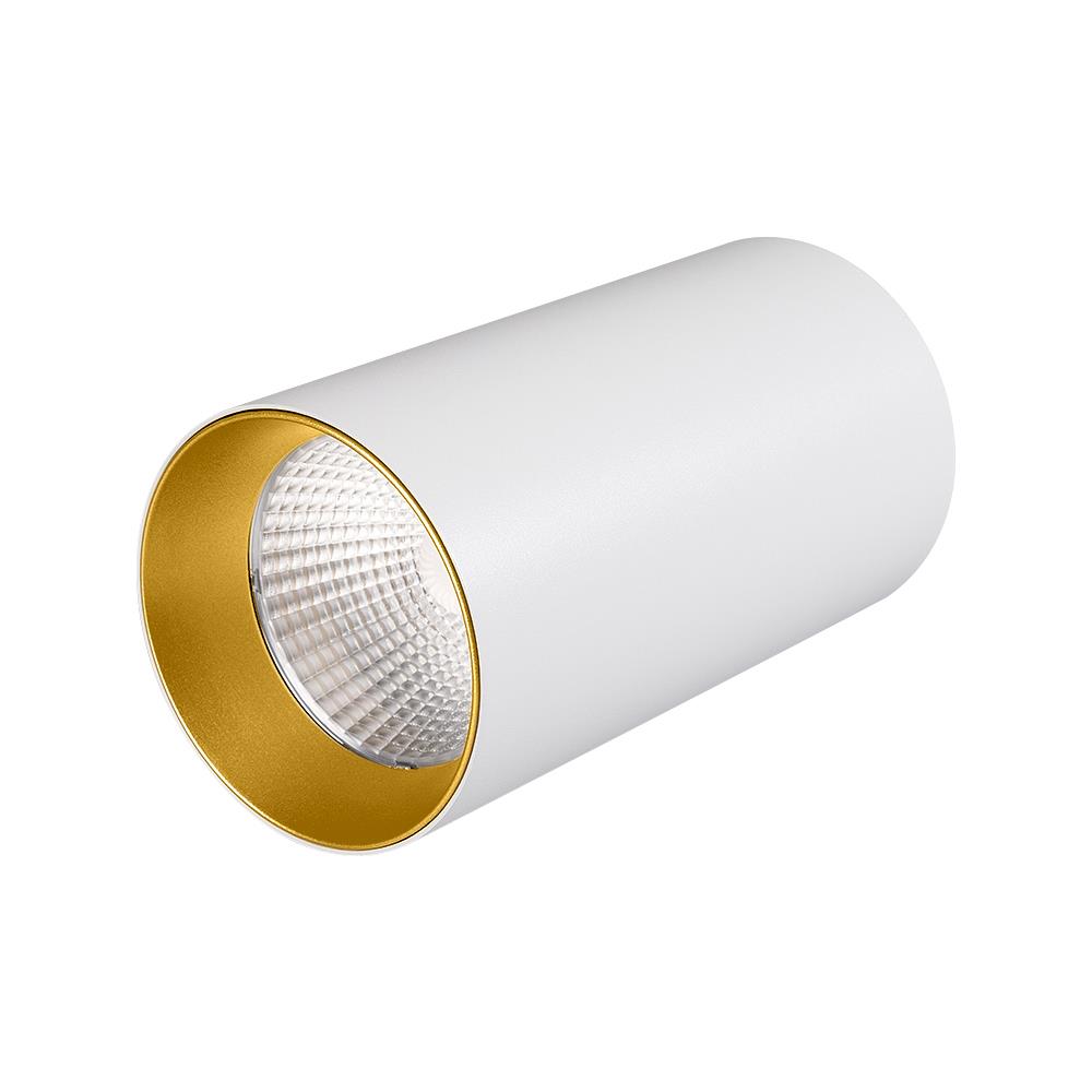 Светильник накладной Arlight SP-POLO-R85-1-15W Day White 40deg (White, Gold Ring)