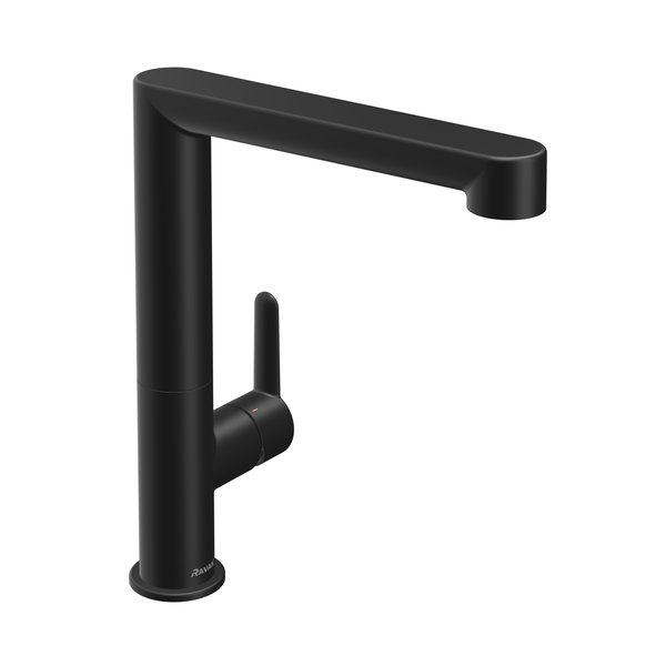 Смеситель для умывальника без донного клапана с поворотным изливом RAVAK Puri black PU 016.20