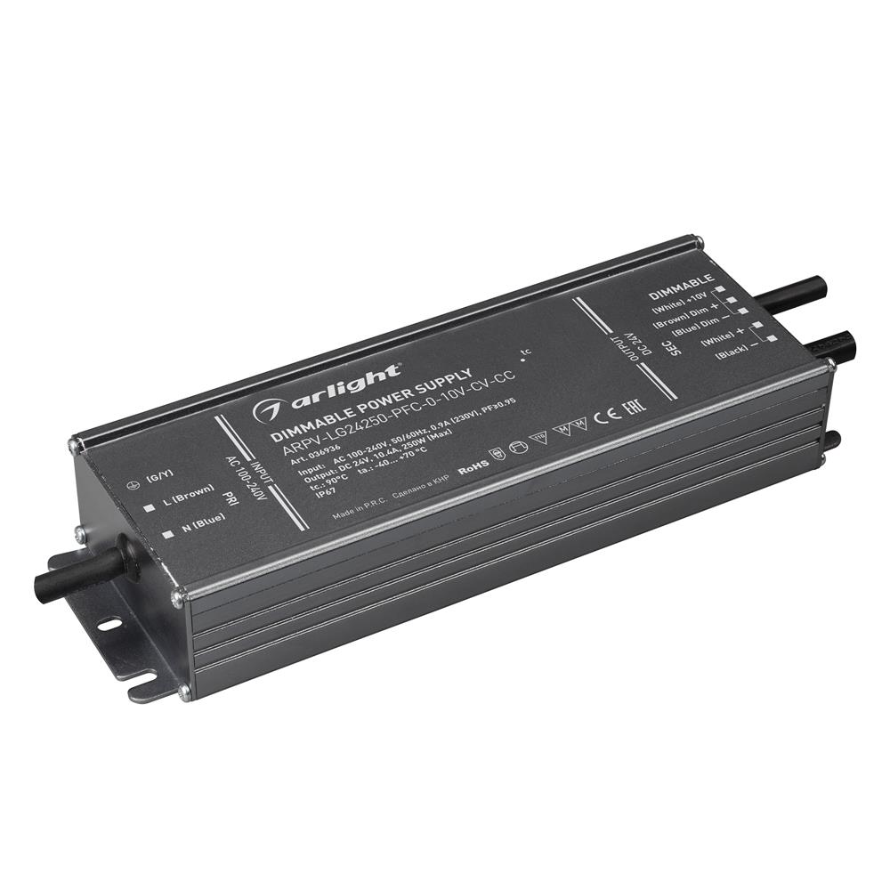 Блок питания Arlight ARPV-LG24250-PFC-0-10V-CV-CC (24V, 10.4A, 250W)
