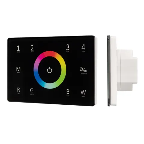 Панель Arlight Sens SMART-P85-RGBW Black (230V, 4 зоны, 2.4G)