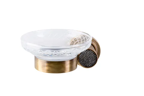 Мыльница Boheme Royal Cristal, чёрный матовый