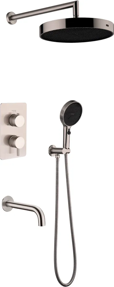 Комплект для душа Boheme Cell, никель брашированный