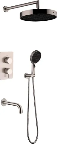 Комплект для душа Boheme Cell, никель брашированный