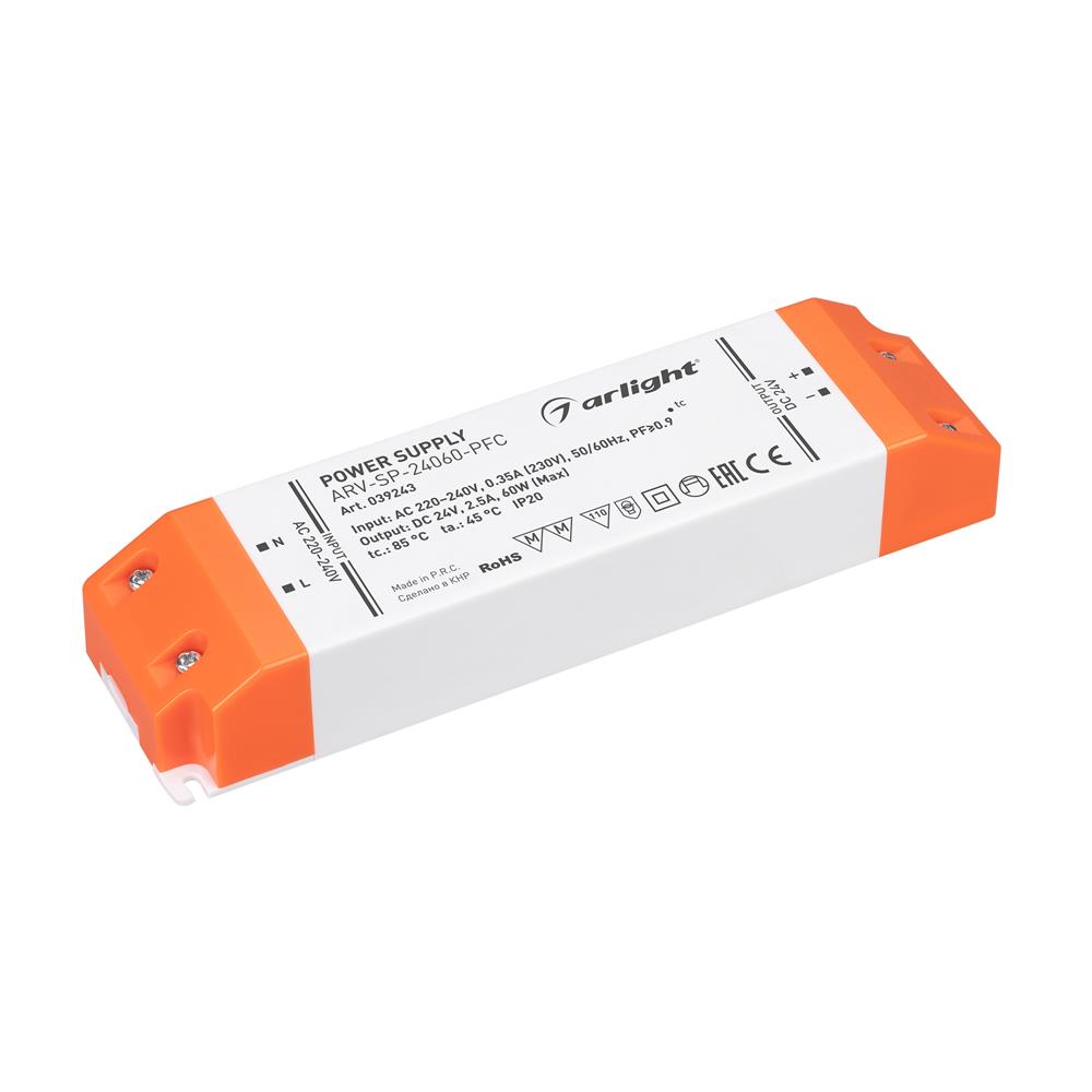 Блок питания Arlight ARV-SP-24060-PFC (24V, 2.5A, 60W)