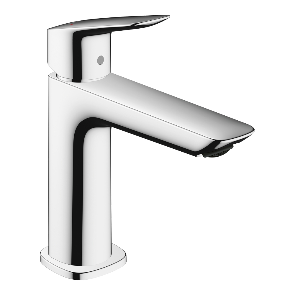 Смеситель для раковины Hansgrohe Logis, однорычажный, 110 Fine, со сливным гарнитуром, хром