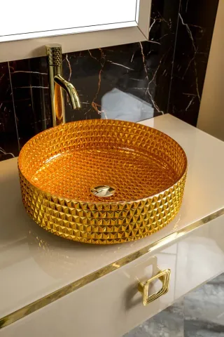 Столешница стекло ArmadiArt 100см прямая Капучино Lucido