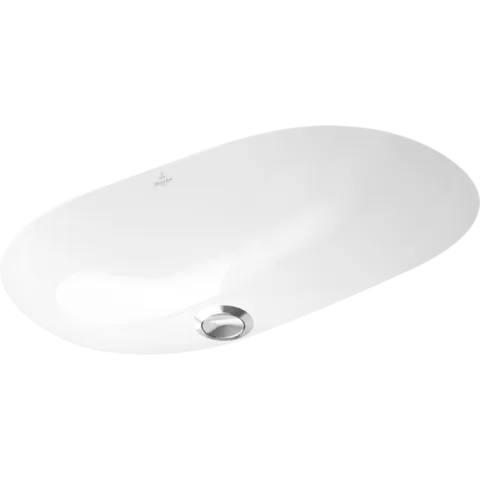 Раковина для установки под столешницу Villeroy & Boch O.novo, 650 x 400 x 208 мм, с переливом, нешлифованный, альпийский белый