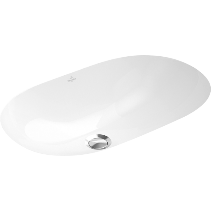 Раковина для установки под столешницу Villeroy & Boch O.novo, 650 x 400 x 208 мм, с переливом, нешлифованный, альпийский белый