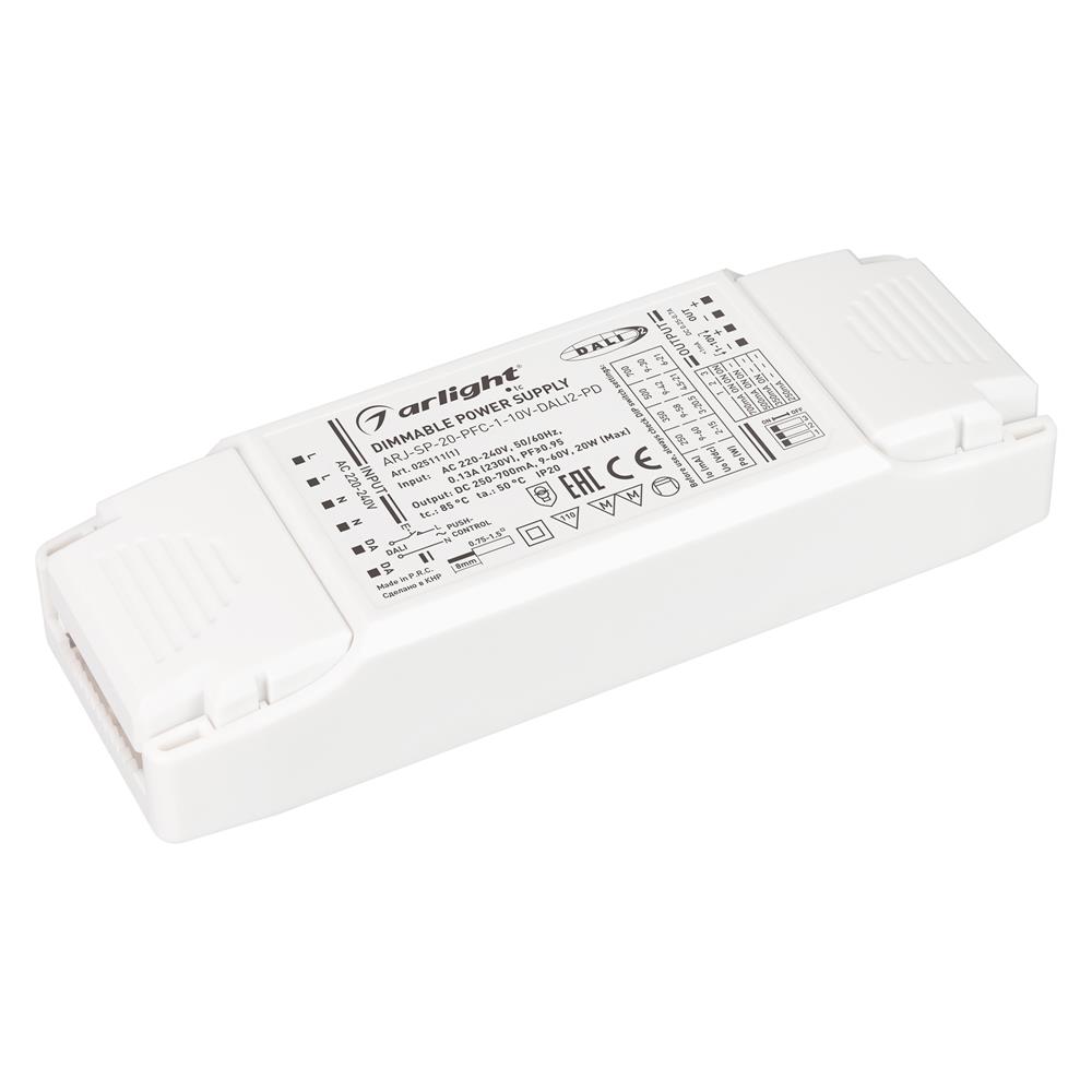 Блок питания Arlight ARJ-SP-20-PFC-1-10V-DALI2-PD (20W, 250-700mA)
