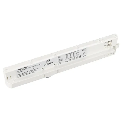 Блок питания для трековых систем Arlight ARJ-SP30-4TR-PFC-ADJ-TRIAC WH (30W, 0.6-0.75A, 27-40V)
