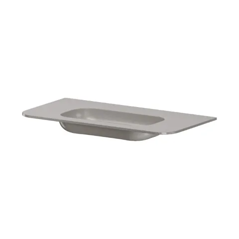 Раковина моноблок ArmadiArt VOI 100см STONE FINISH STONE GREY