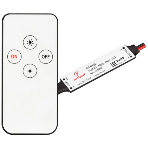 Диммер Arlight SMART-MINI-DIM-SET (12-24V, 1x4A, ПДУ 4кн, IR)