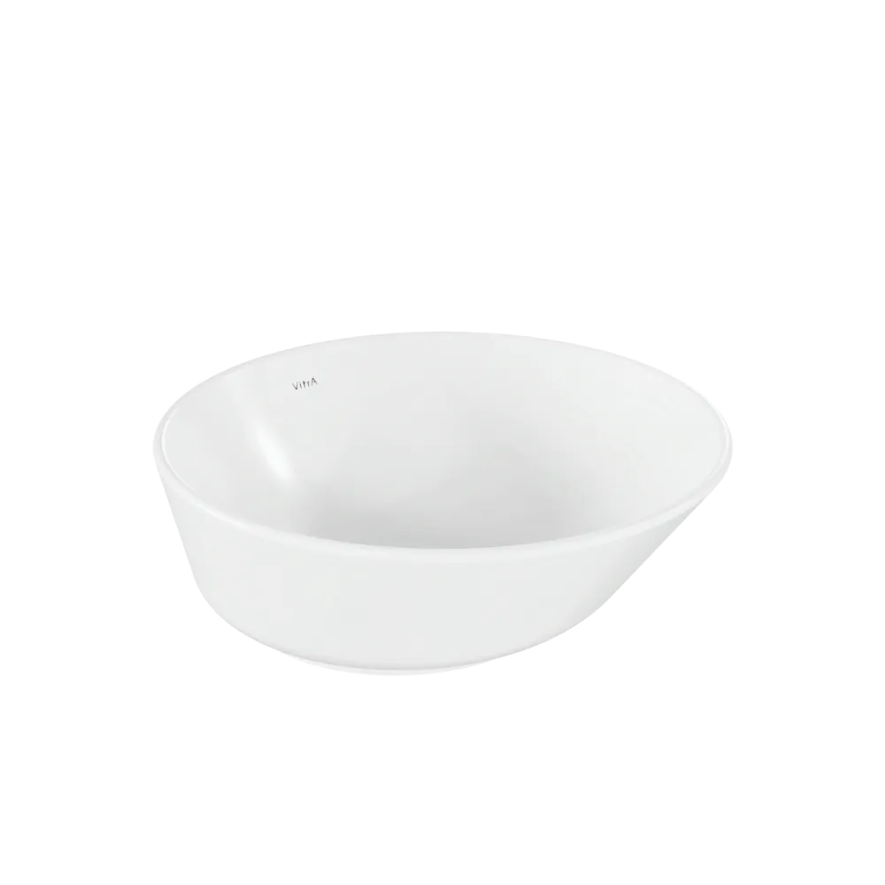 Раковина чаша VitrA Geo, 38 x 38 см, накладная, белая, антибактериальное покрытие Hygiene, белый