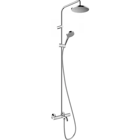 Душевая система Showerpipe 200 1jet с термостатом для ванны Hansgrohe Vernis Blend, хром