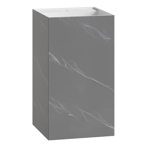 Раковина напольная ArmadiArt Cube Corian 480*480*850 Calacatta