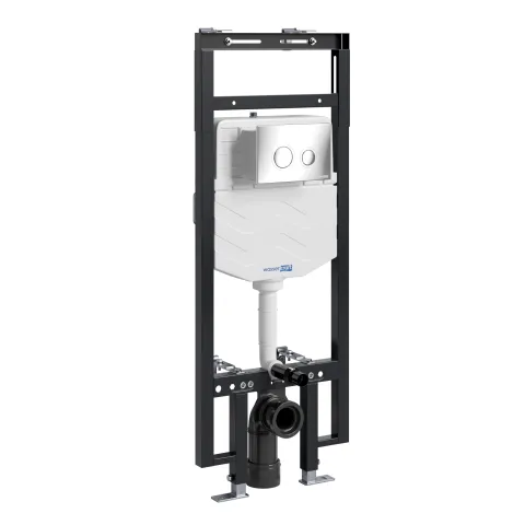 Система инсталляции для унитазов WasserKRAFT Dinkel 58TLT.010.ME, кнопка CH01, хром