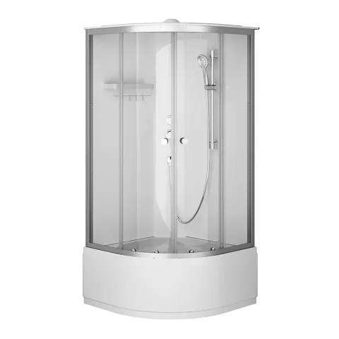 Душевая кабина 90x90 см, без гидромассажа AM.PM X-Joy W94C-401A-090MT, хром, прозрачное стекло