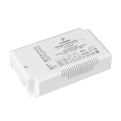 Блок питания Arlight ARJ-SP-40-PFC-DT8-ССТ (40W, 9-42V, 0.5-0.8А)