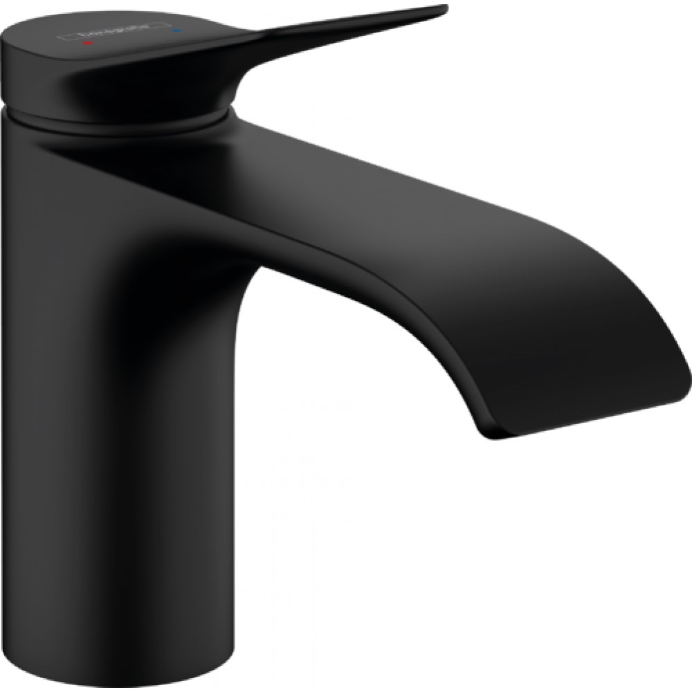 Смеситель для раковины Hansgrohe Vivenis, однорычажный, 80 без сливного гарнитура, чёрный матовый