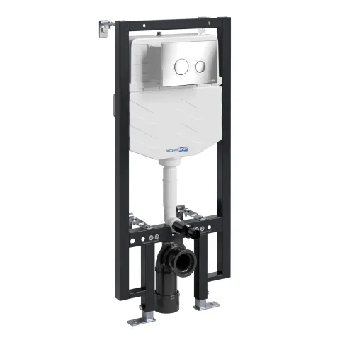 Система инсталляции для унитазов WasserKRAFT Vils 56TLT.010.ME, кнопка CH01, хром