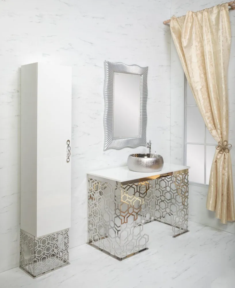 Консоль 109 см ArmadiArt Aura, хром