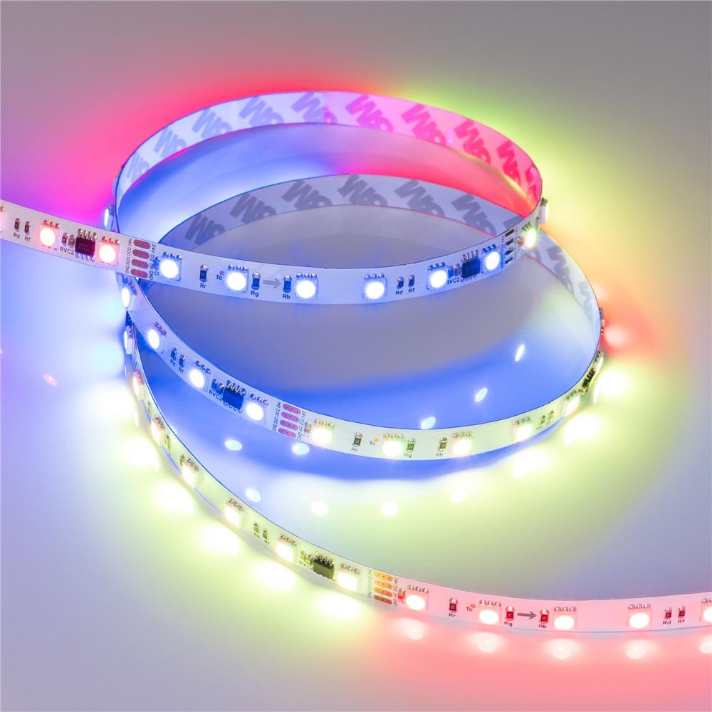 Светодиодная лента Arlight DMX-B60-10mm 24V RGB-PX6 (15 W/m, IP20, 5060, 5m)