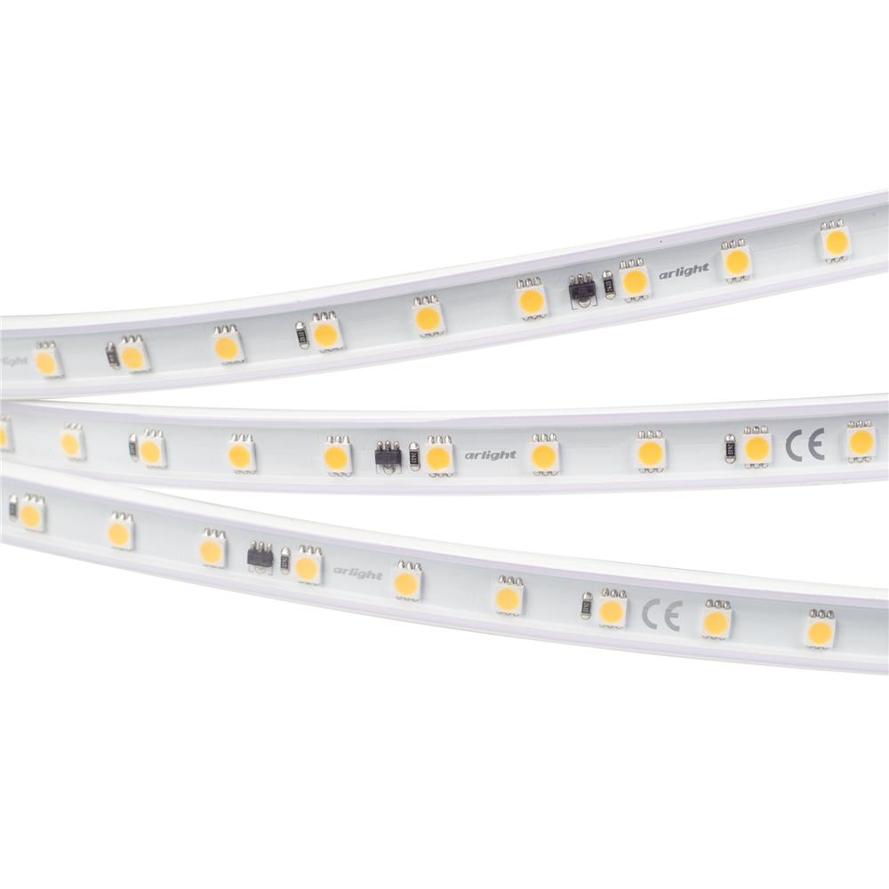 Светодиодная лента герметичная Arlight ARL-PV-B54-15.5mm 230V Warm2700 (8 W/m, IP65, 5060, 50m)