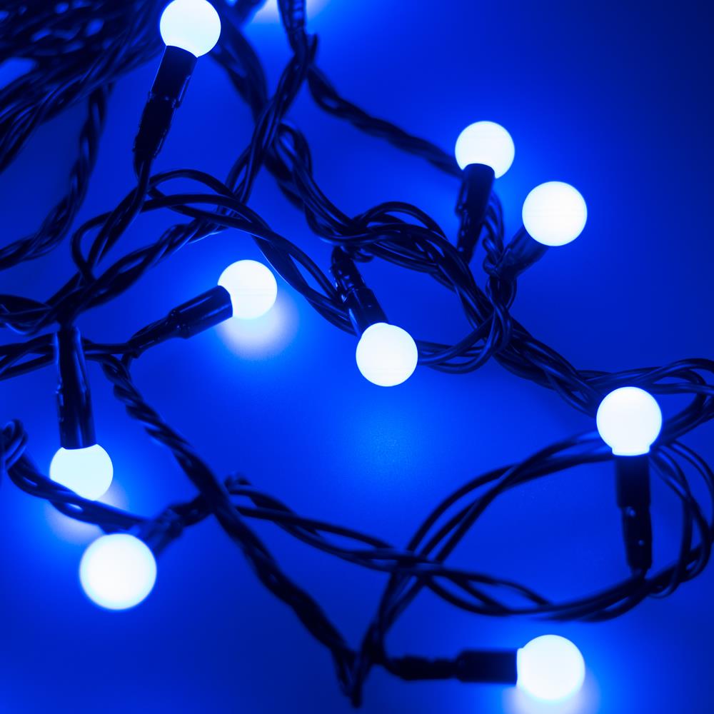 Светодиодная гирлянда Ardecoled ARD-BALL-CLASSIC-D13-20000-BLACK-200LED BLUE (230V, 14W)
