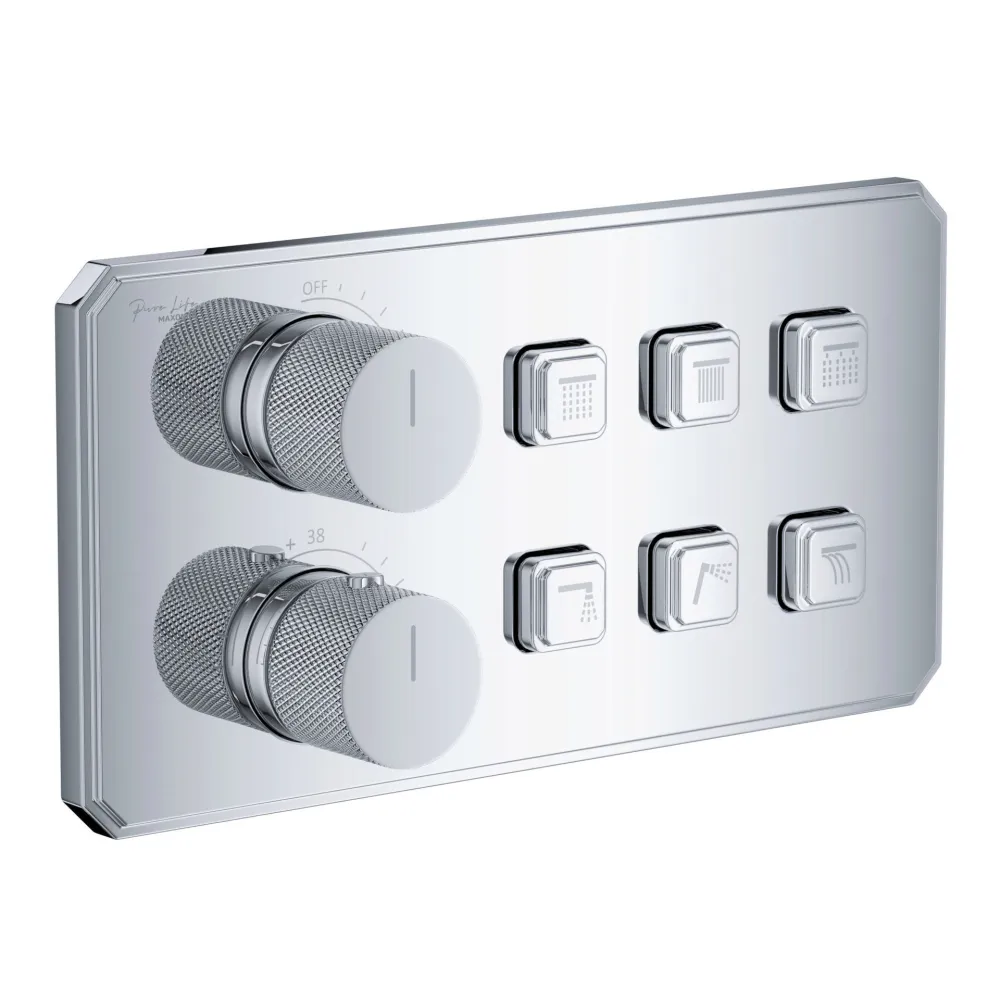 Блок управления душевой системы MAXONOR PL87109-6, хром