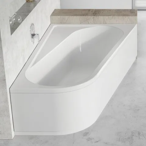Передняя панель для ванны RAVAK Chrome 160x105 белая левая