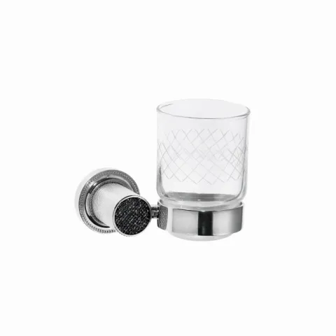 Стакан для зубных щеток Boheme Royal Cristal, чёрный матовый