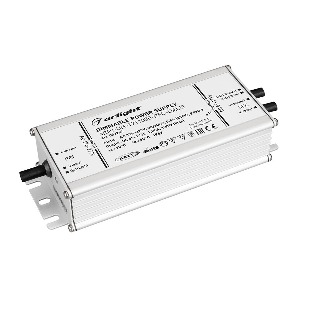 Блок питания Arlight ARPJ-UH-1711050-PFC-DALI2 (120W, 69-171V, 1.05A)