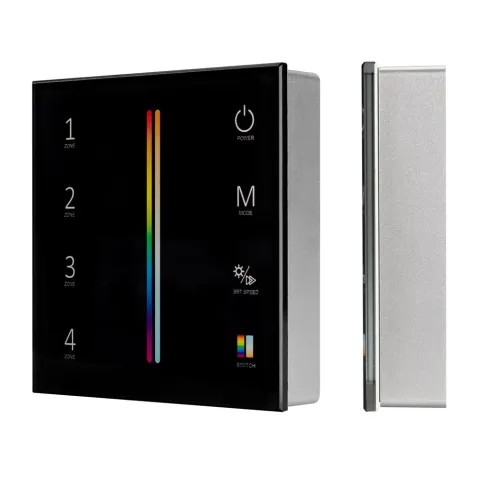 Панель Arlight Sens SMART-P55-MULTI Black (3V, 4 зоны, 2.4G)