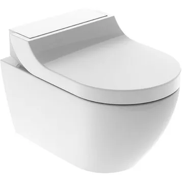 Унитаз-биде подвесной Geberit AquaClean tuma classic с сиденьем безободковый альпийский белый