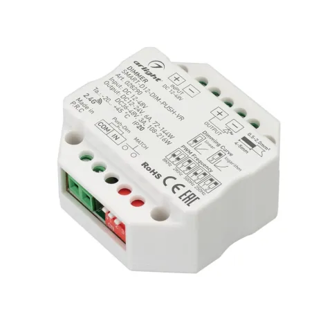 Диммер Arlight SMART-D12-DIM-PUSH-VR (12-48V, 1x6A, 2.4G)