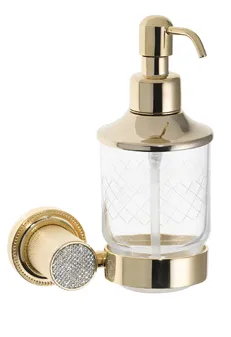 Дозатор жидкого мыла Boheme Royal Cristal, золото