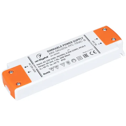 Блок питания Arlight ARV-SN24036-PFC-TRIAC-B (24V, 1.5A, 36W)