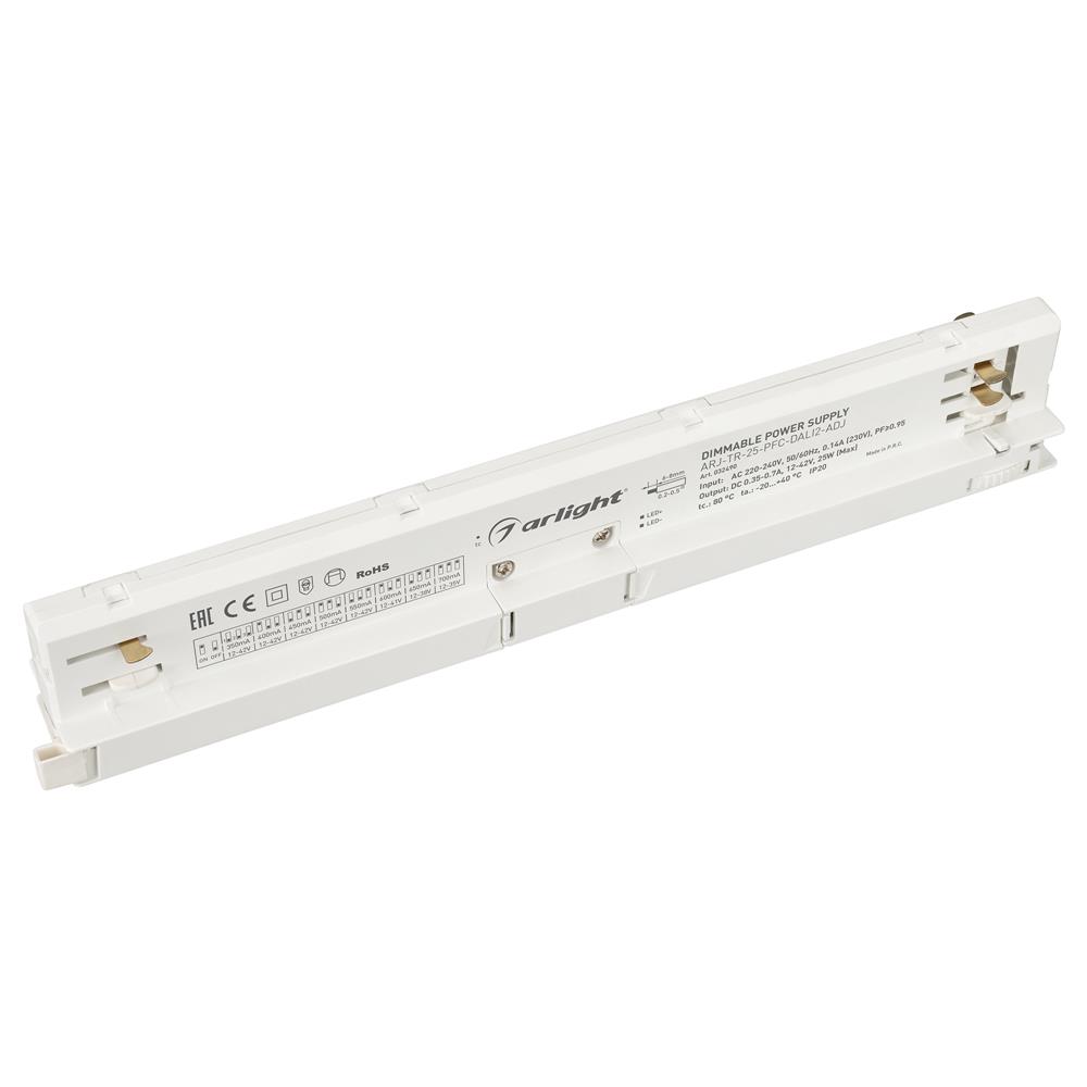 Блок питания для трековых систем Arlight ARJ-TR-25-PFC-DALI2-ADJ (25W, 350-700mA)