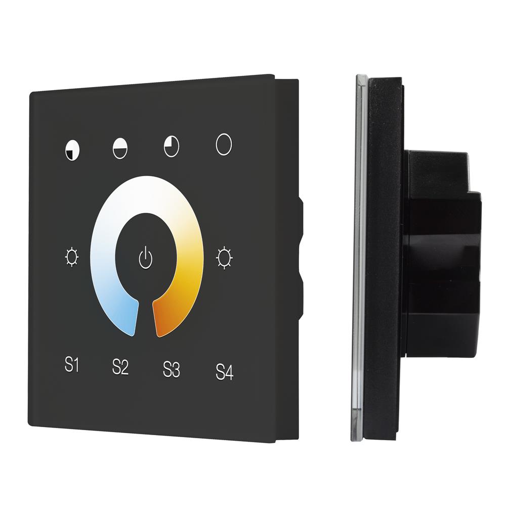 Сенсорная панель Arlight DALI-901-11-1G-4SC-MIX-DT8-IN Black (BUS/230V)