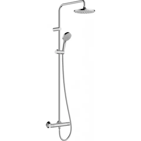Душевая система Showerpipe 200 1jet с термостатом, EcoSmart Hansgrohe Vernis Blend, хром