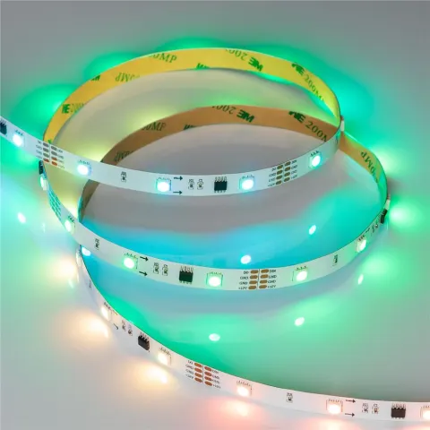Светодиодная лента Arlight SPI-5000-AM 12V RGB (5060, 150 LED x3, 1804)