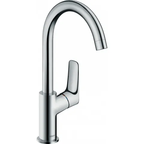 Смеситель Hansgrohe Logis для раковины с поворотным изливом и сливным гарнитуром, хром