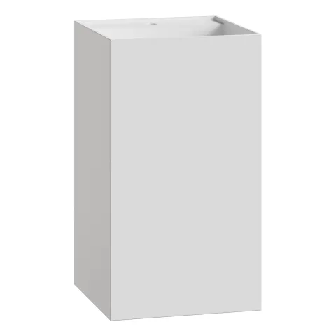 Раковина напольная ArmadiArt Cube Corian 480*480*850 Calacatta, белый матовый