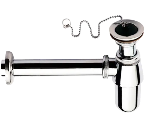 Сифон для раковины ZAMAK 1 1/4" с выпуском Remer 973Z114, хром