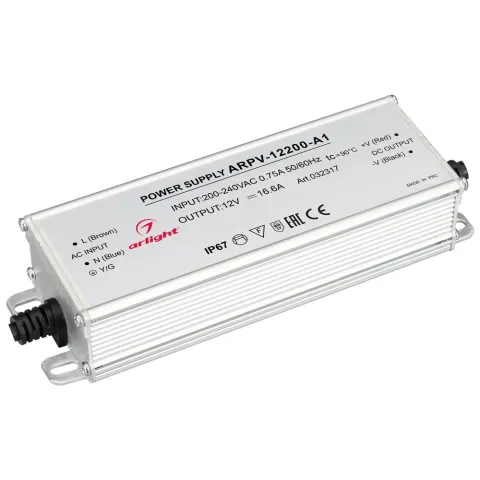 Блок питания Arlight ARPV-12200-A1 (12V, 16.6A, 200W)