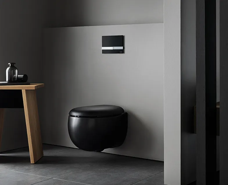 Кнопка смыва VitrA Select, стекло, чёрный глянцевый