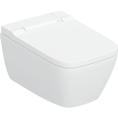 Подвесной унитаз-биде Geberit AquaClean Sela угловой: белый / покрытие KeraTect, Декоративная панель: белый / Высокоглянцевое покрытие