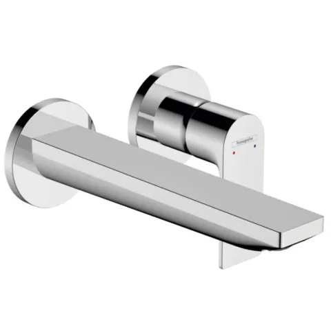 Смеситель для раковины Hansgrohe Rebris E, скрытого монтажа, настенный, с изливом 19.5 см, хром