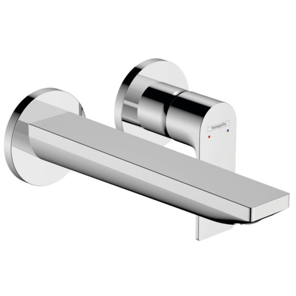 Смеситель для раковины Hansgrohe Rebris E, скрытого монтажа, настенный, с изливом 19.5 см, хром