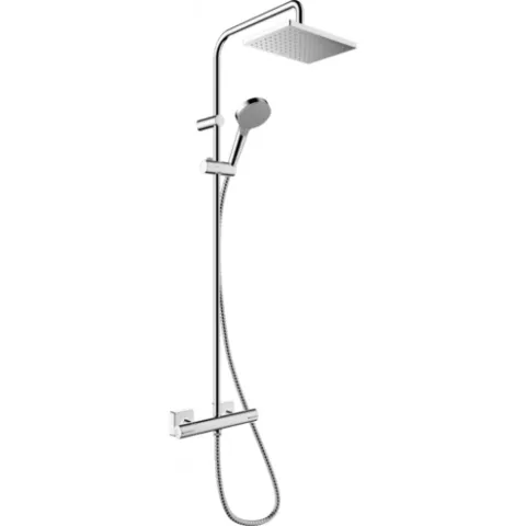 Душевая система Showerpipe 230 1jet с термостатом Hansgrohe Vernis Shape, хром